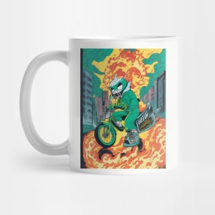Ghost Rider of the 90s Apocalypse neon nostalgia Mug